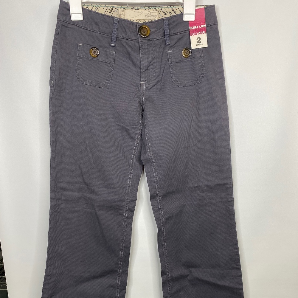 Old Navy GRAY Boot Cut Ultra Low waist Jeans Women's size 2 NWT (box-23-039)